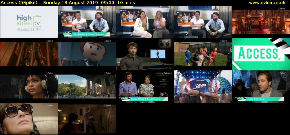 Access (5Spike) Sunday 18 August 2019 09:00 - 09:10