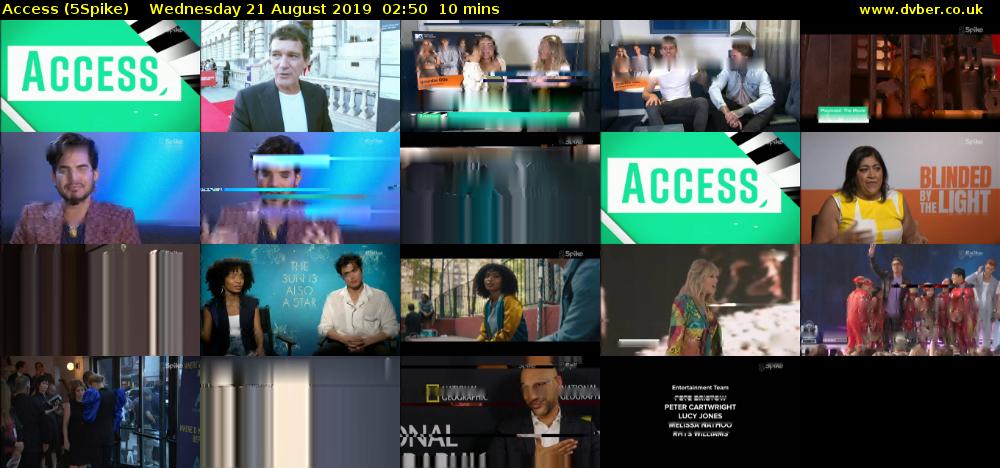 Access (5Spike) Wednesday 21 August 2019 02:50 - 03:00