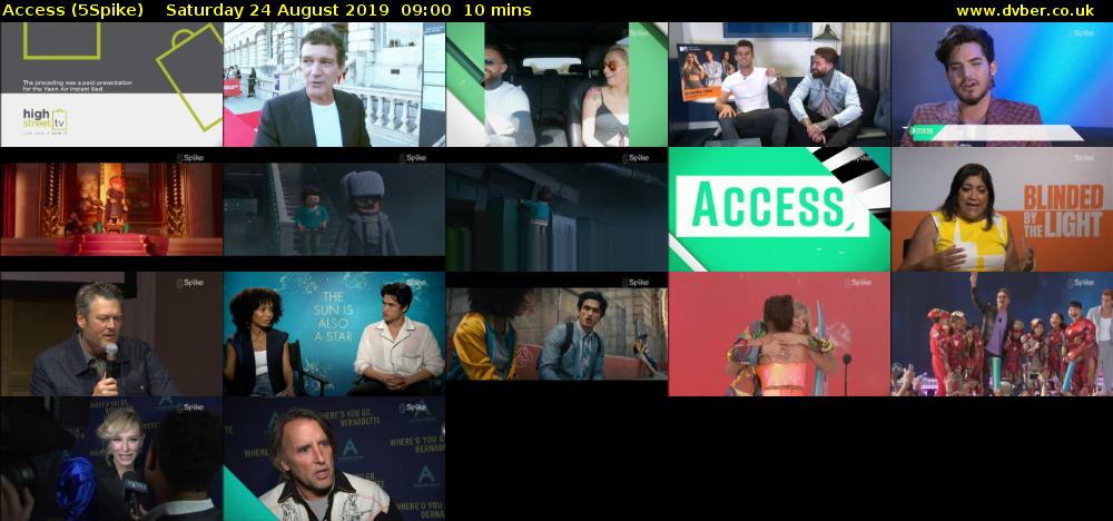 Access (5Spike) Saturday 24 August 2019 09:00 - 09:10