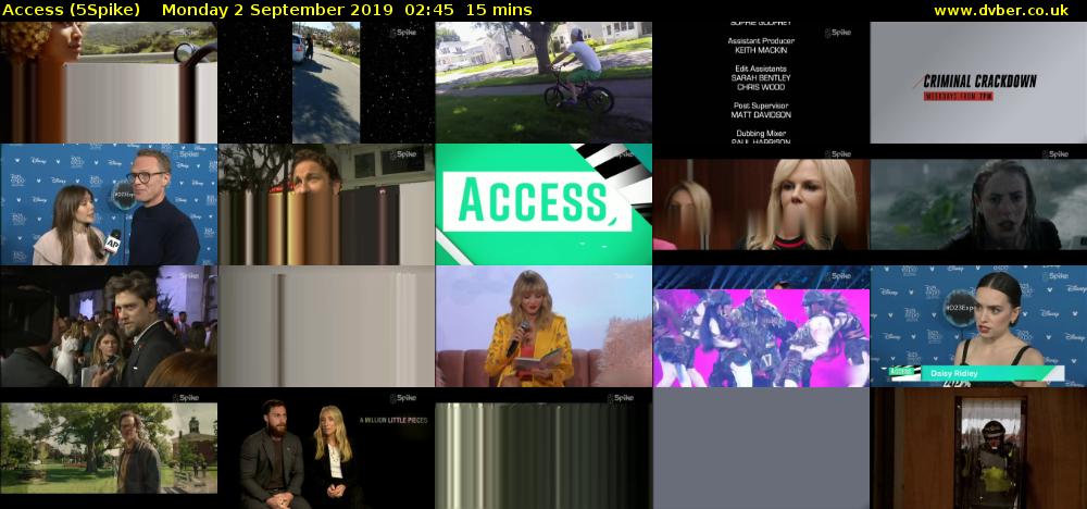Access (5Spike) Monday 2 September 2019 02:45 - 03:00