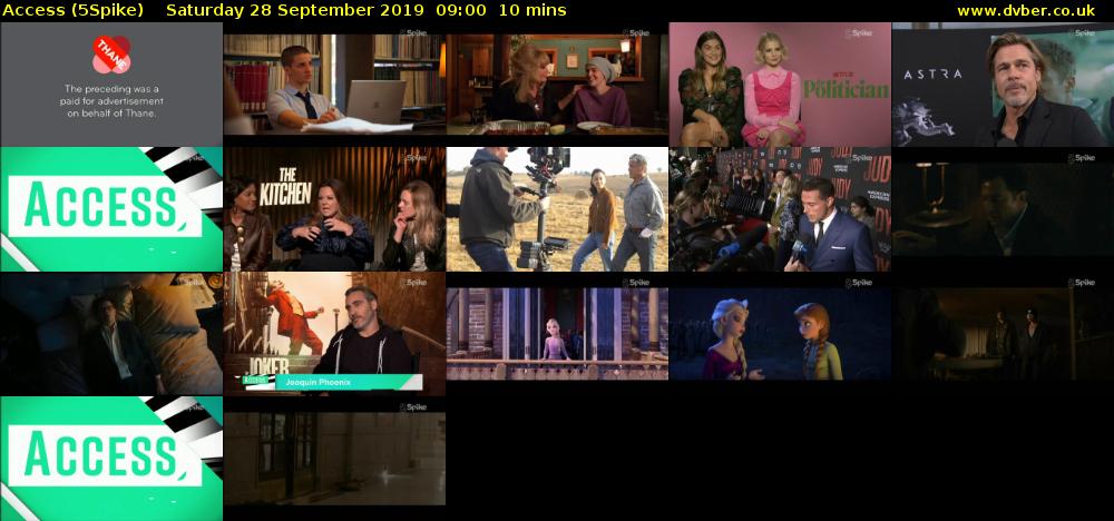 Access (5Spike) Saturday 28 September 2019 09:00 - 09:10