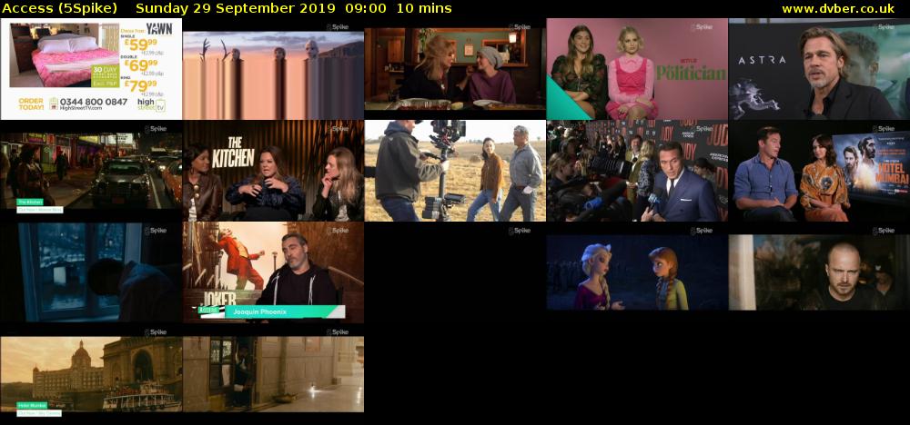 Access (5Spike) Sunday 29 September 2019 09:00 - 09:10