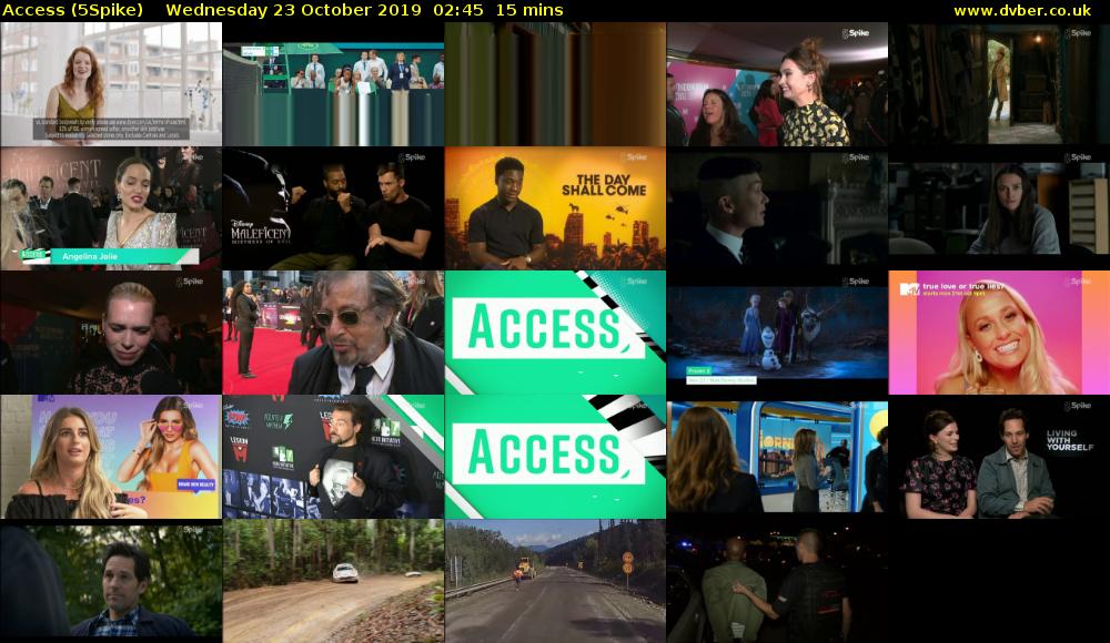 Access (5Spike) Wednesday 23 October 2019 02:45 - 03:00