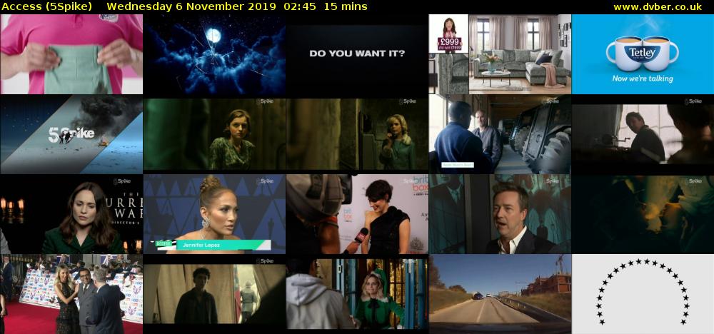 Access (5Spike) Wednesday 6 November 2019 02:45 - 03:00