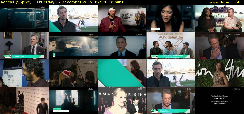 Access (5Spike) Thursday 12 December 2019 02:50 - 03:00