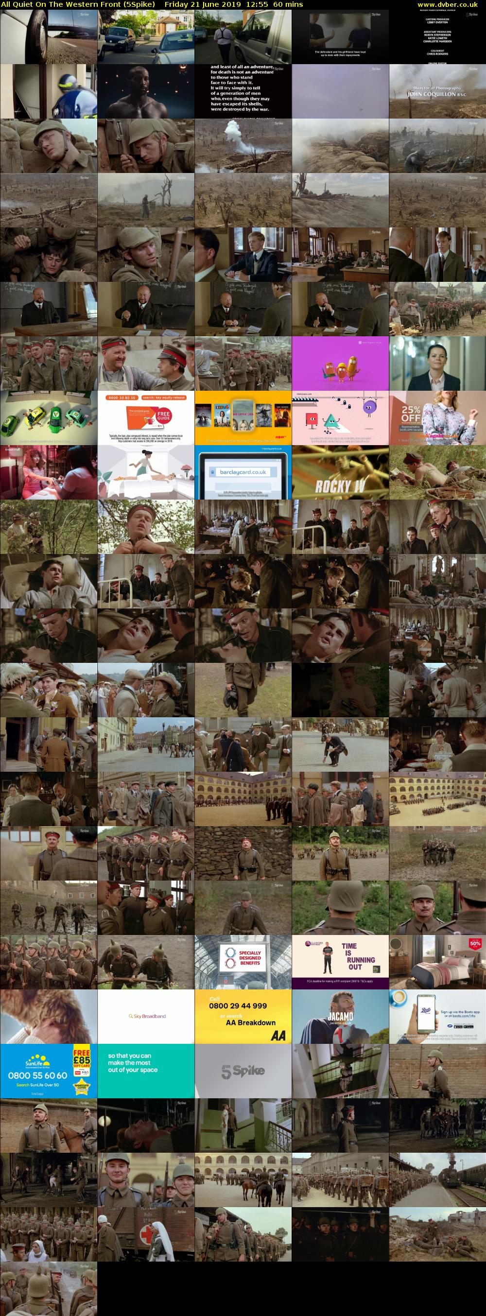 All Quiet On The Western Front (5Spike) Friday 21 June 2019 12:55 - 13:55