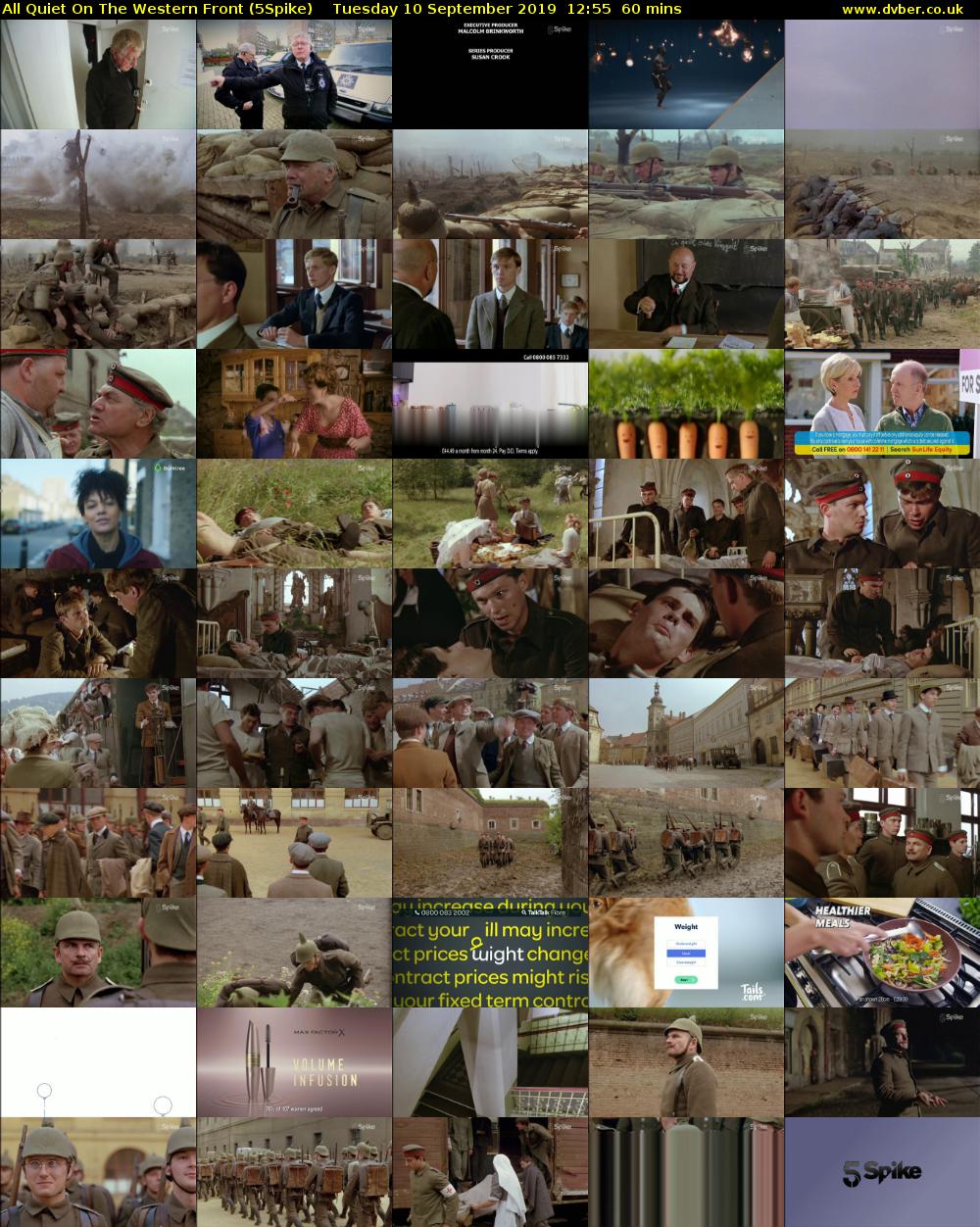All Quiet On The Western Front (5Spike) Tuesday 10 September 2019 12:55 - 13:55