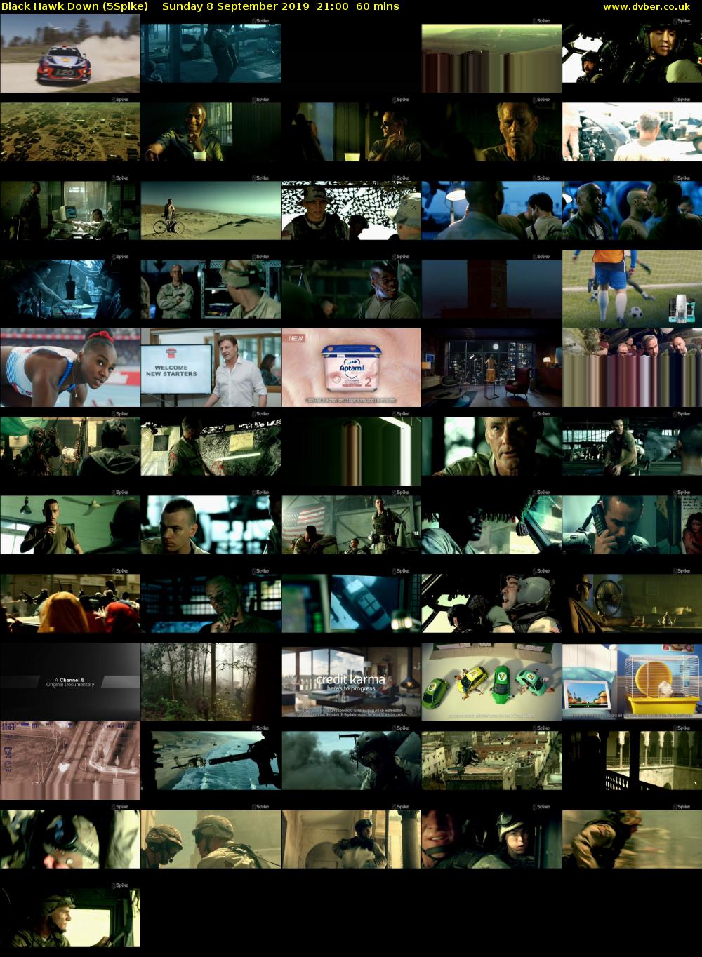 Black Hawk Down (5Spike) Sunday 8 September 2019 21:00 - 22:00