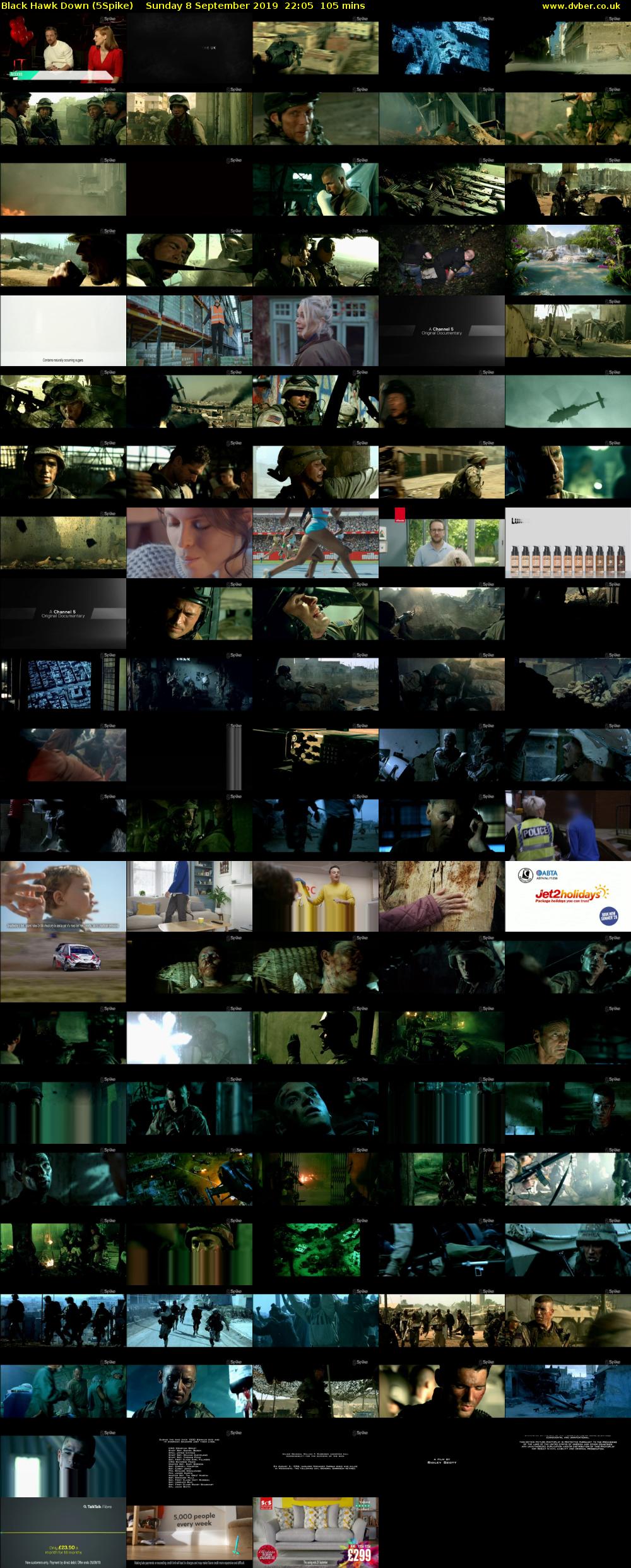 Black Hawk Down (5Spike) Sunday 8 September 2019 22:05 - 23:50
