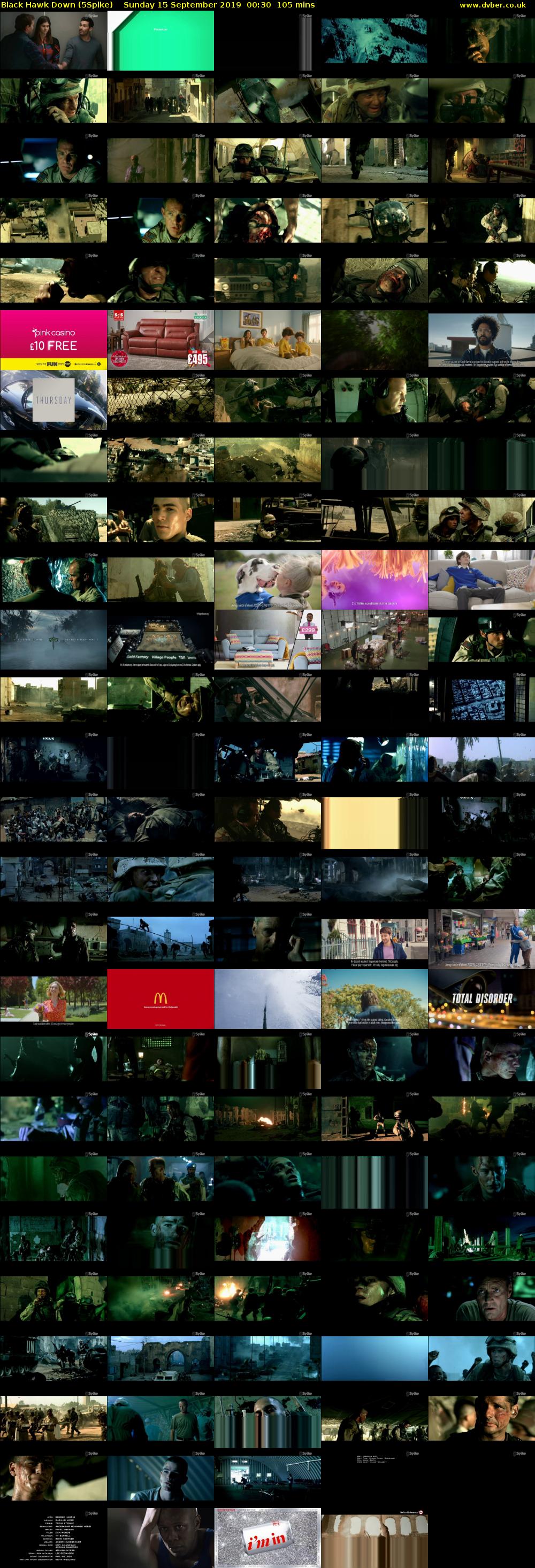 Black Hawk Down (5Spike) Sunday 15 September 2019 00:30 - 02:15