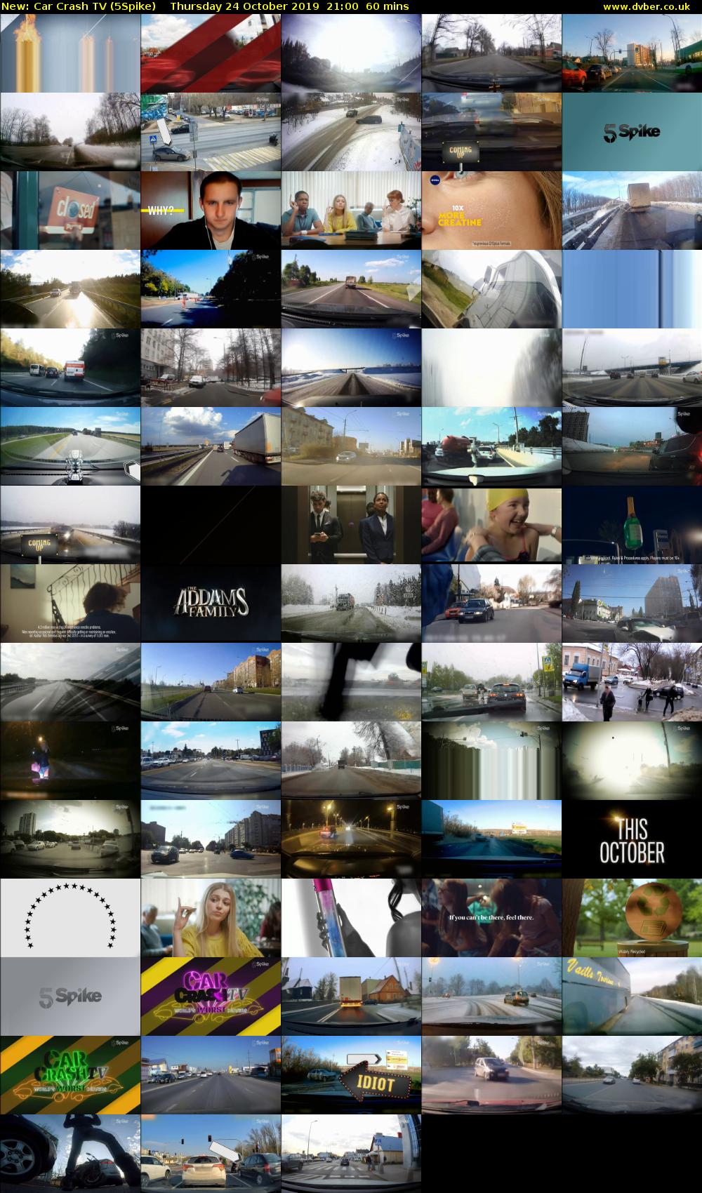 Car Crash TV (5Spike) Thursday 24 October 2019 21:00 - 22:00