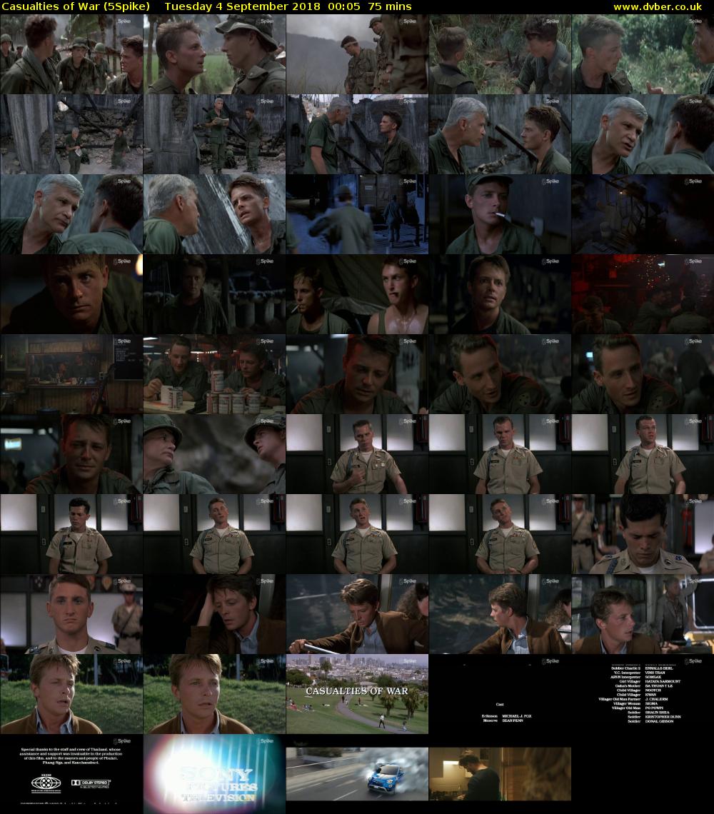 Casualties of War (5Spike) Tuesday 4 September 2018 00:05 - 01:20