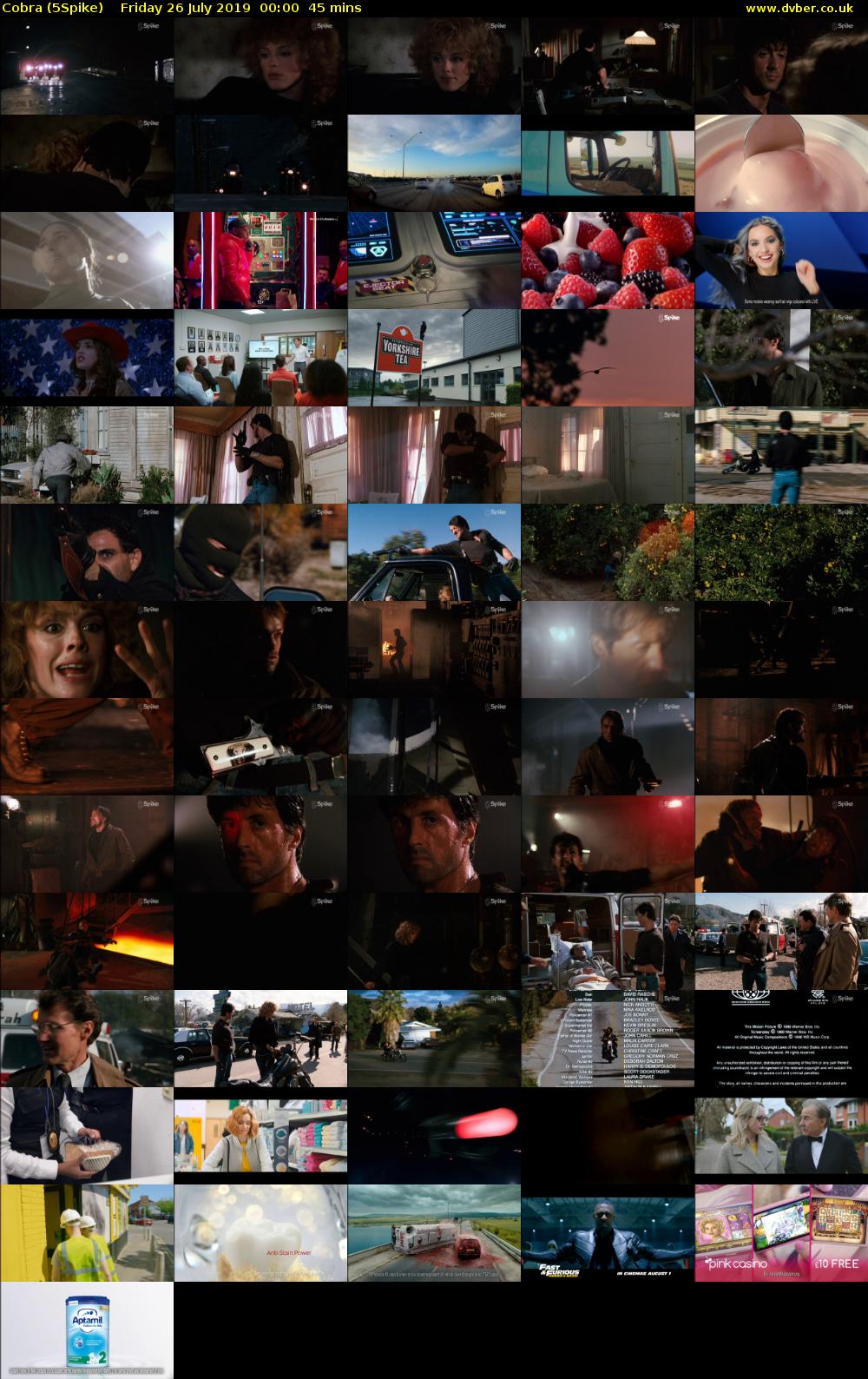 Cobra (5Spike) Friday 26 July 2019 00:00 - 00:45
