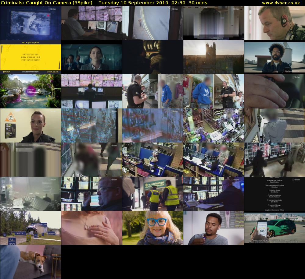Criminals: Caught On Camera (5Spike) Tuesday 10 September 2019 02:30 - 03:00