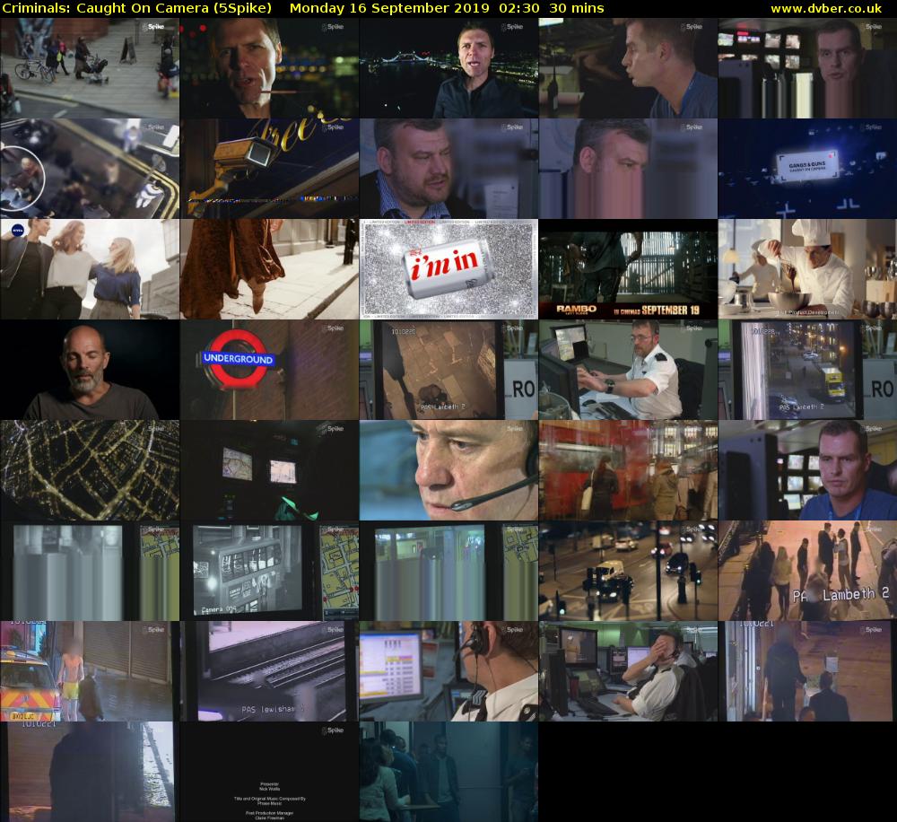 Criminals: Caught On Camera (5Spike) Monday 16 September 2019 02:30 - 03:00