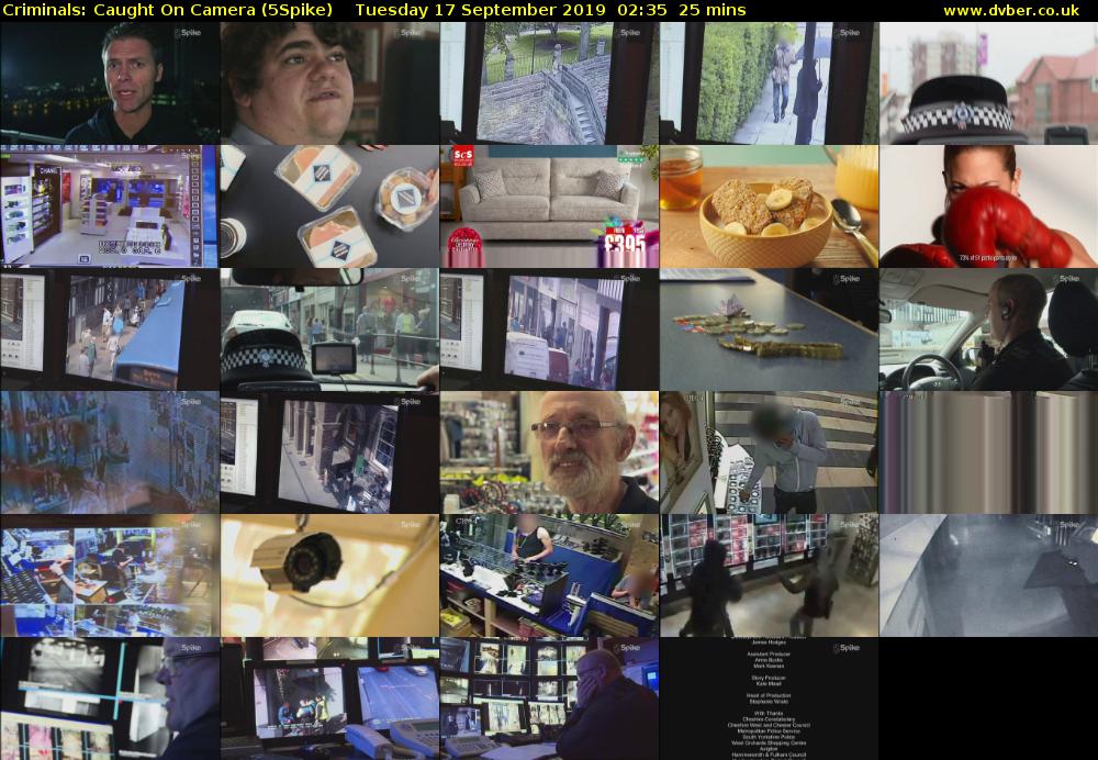 Criminals: Caught On Camera (5Spike) Tuesday 17 September 2019 02:35 - 03:00