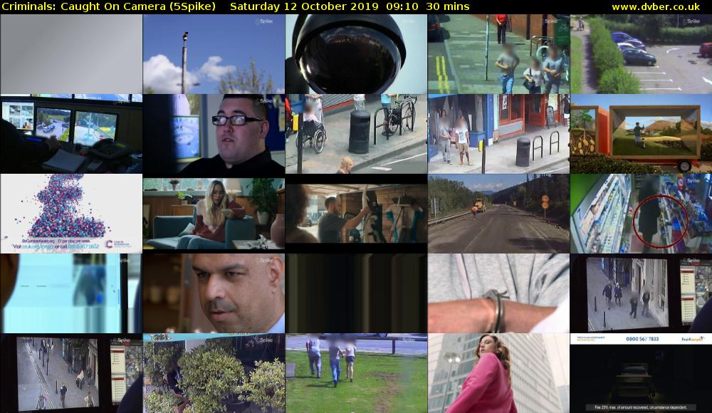 Criminals: Caught On Camera (5Spike) Saturday 12 October 2019 09:10 - 09:40