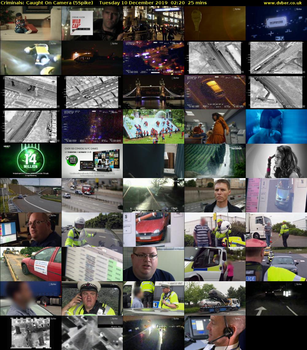 Criminals: Caught On Camera (5Spike) Tuesday 10 December 2019 02:20 - 02:45