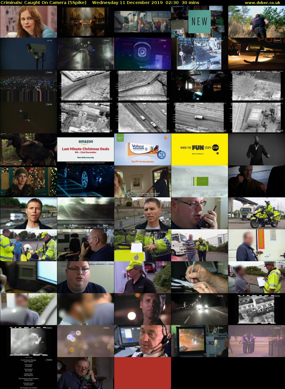 Criminals: Caught On Camera (5Spike) Wednesday 11 December 2019 02:30 - 03:00