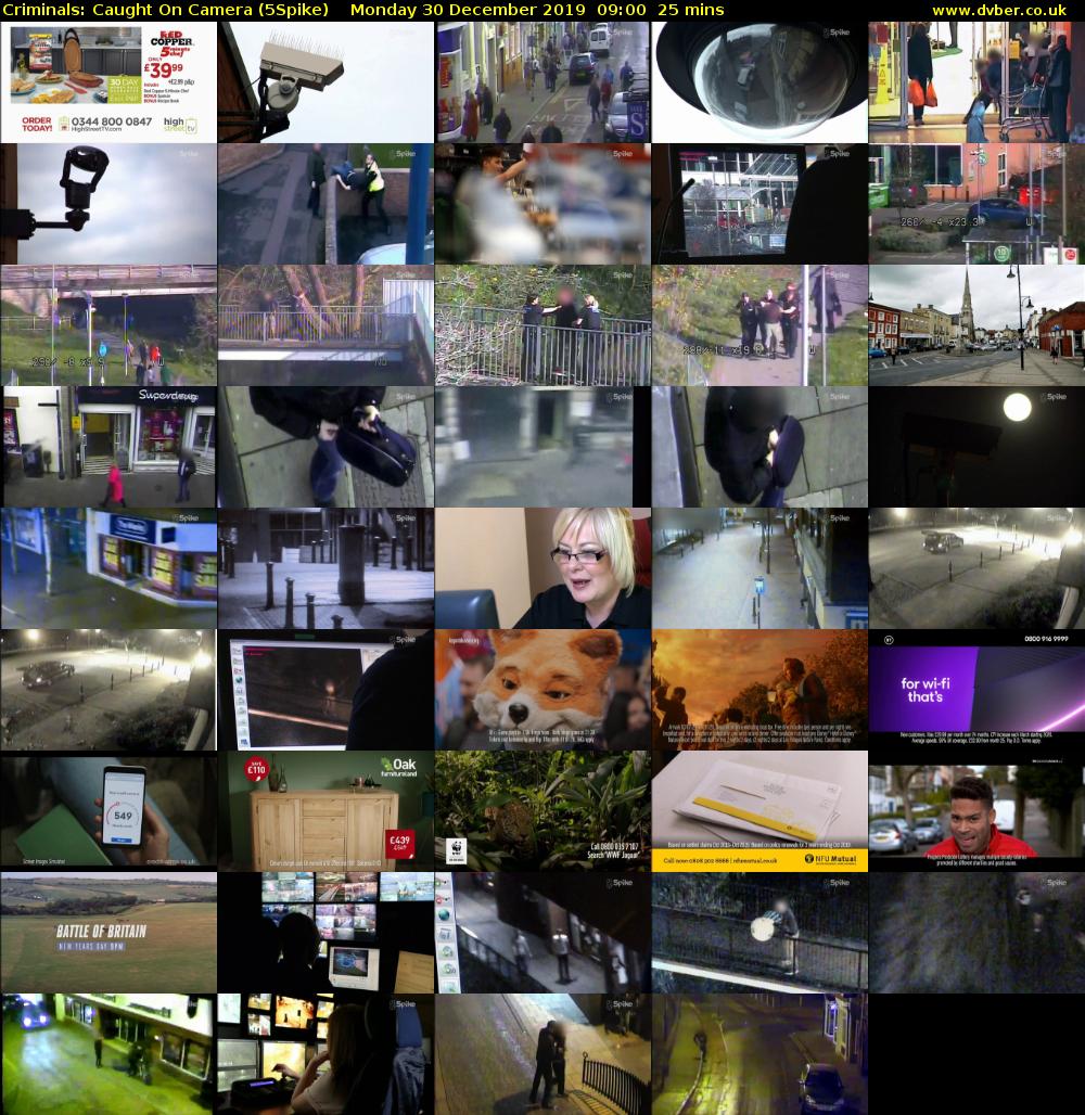 Criminals: Caught On Camera (5Spike) Monday 30 December 2019 09:00 - 09:25