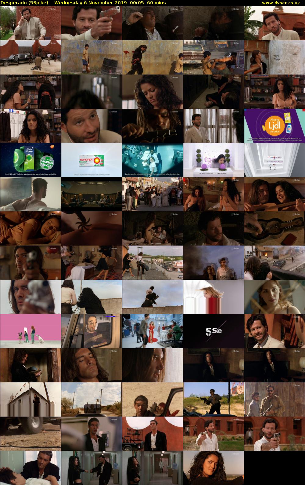 Desperado (5Spike) Wednesday 6 November 2019 00:05 - 01:05