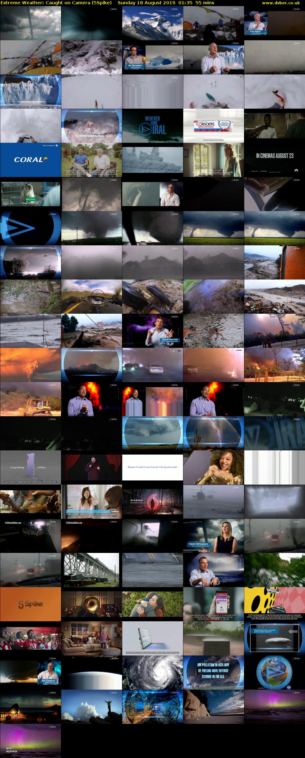 Extreme Weather: Caught on Camera (5Spike) Sunday 18 August 2019 01:35 - 02:30