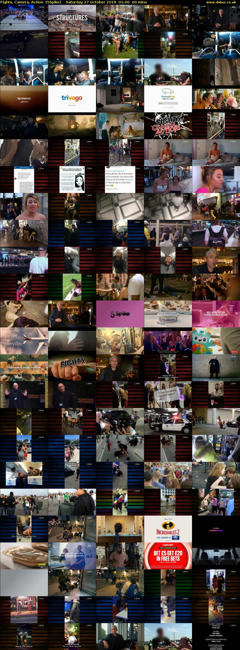 Fights, Camera, Action  (5Spike) Saturday 27 October 2018 01:00 - 02:00