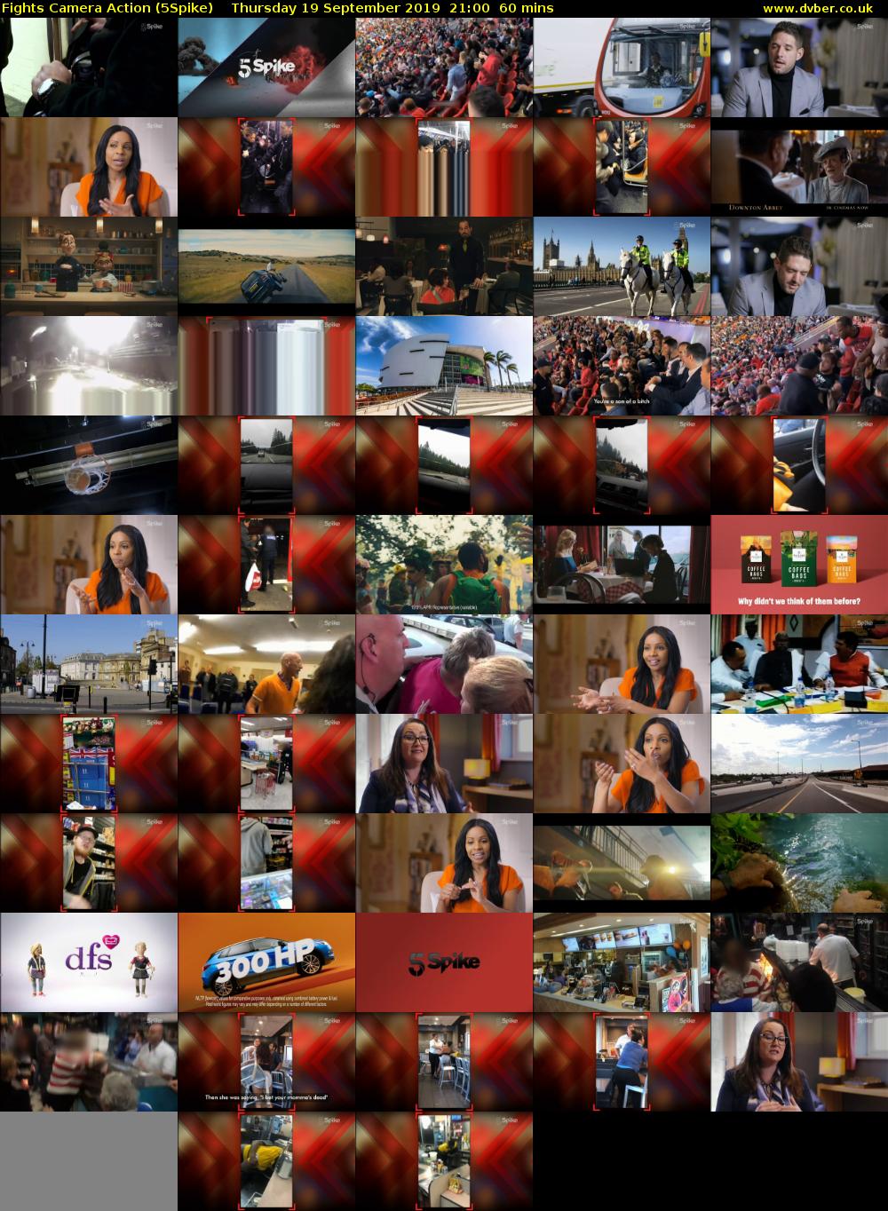 Fights Camera Action (5Spike) Thursday 19 September 2019 21:00 - 22:00
