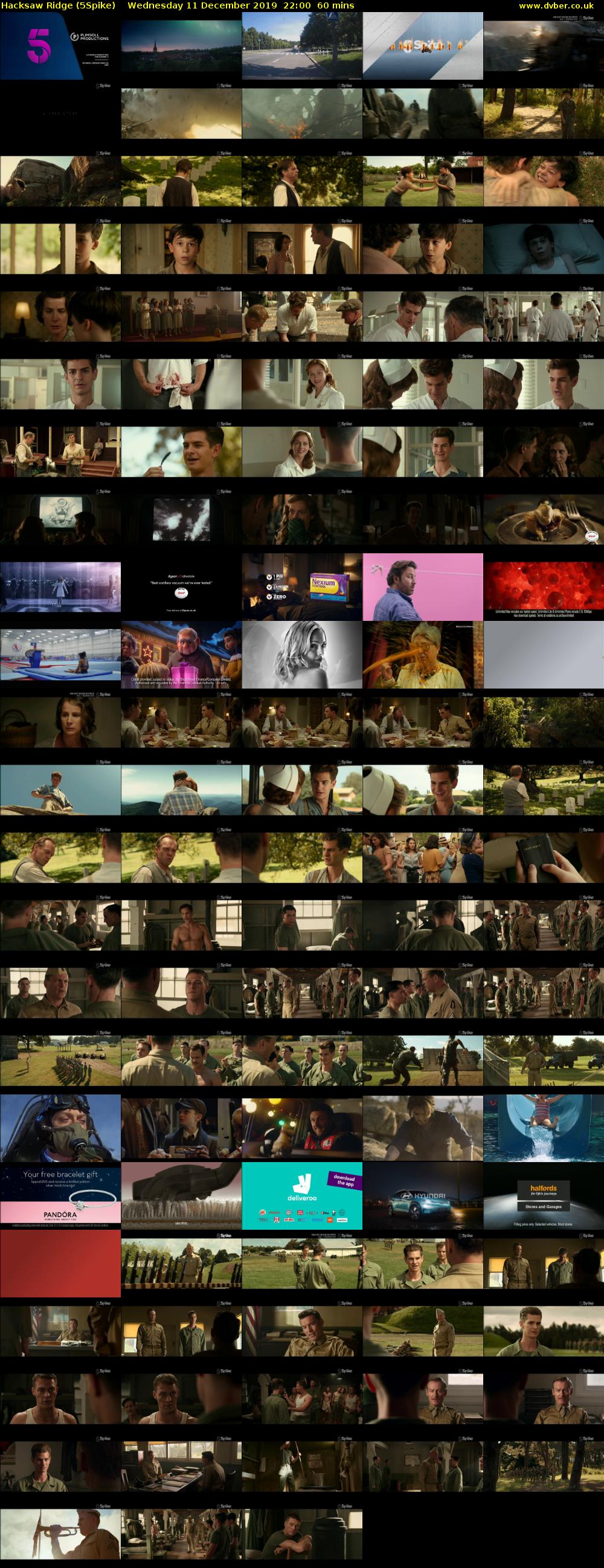 Hacksaw Ridge (5Spike) Wednesday 11 December 2019 22:00 - 23:00