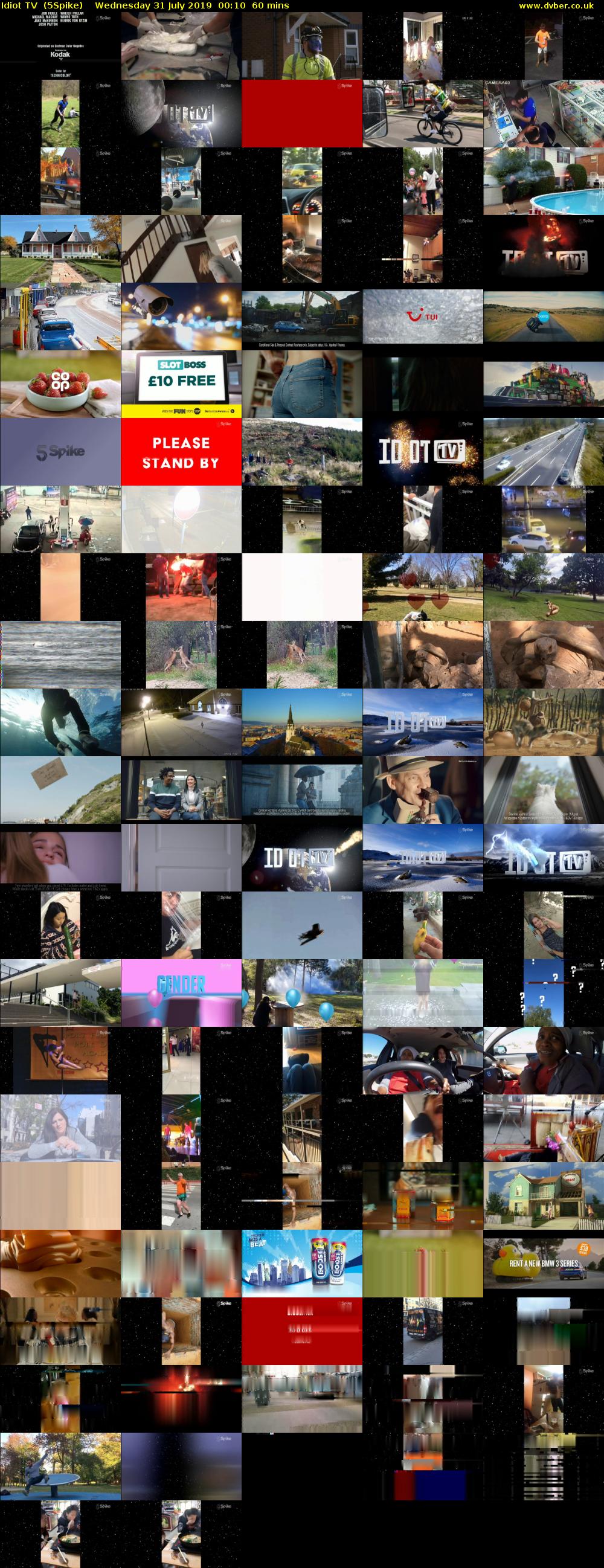 Idiot TV  (5Spike) Wednesday 31 July 2019 00:10 - 01:10