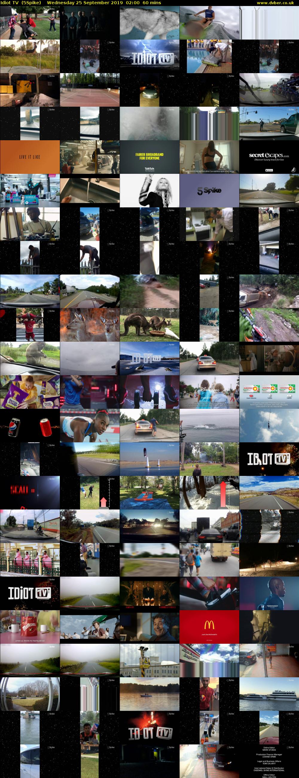 Idiot TV  (5Spike) Wednesday 25 September 2019 02:00 - 03:00