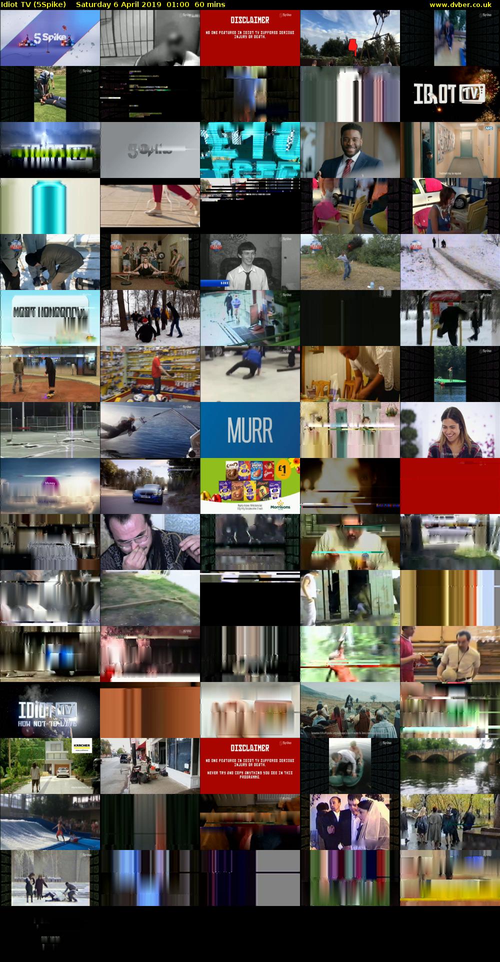 Idiot TV (5Spike) Saturday 6 April 2019 01:00 - 02:00