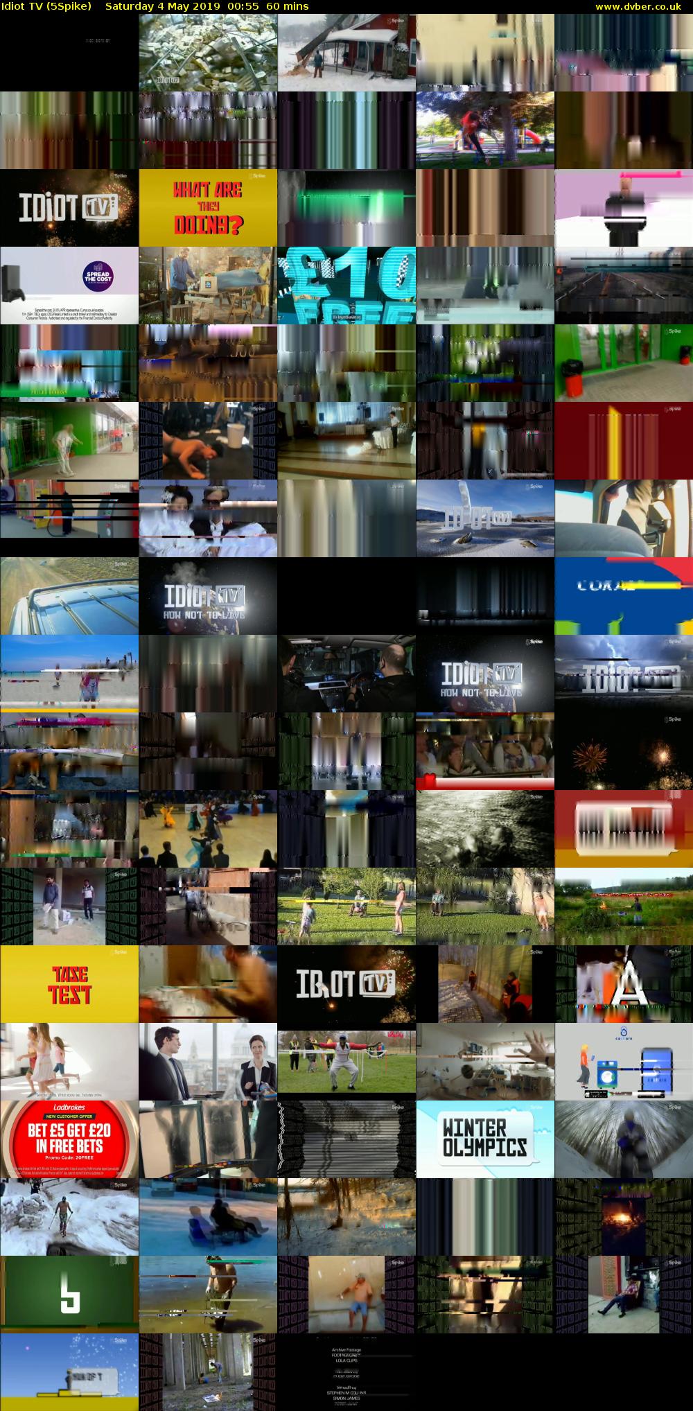 Idiot TV (5Spike) Saturday 4 May 2019 00:55 - 01:55