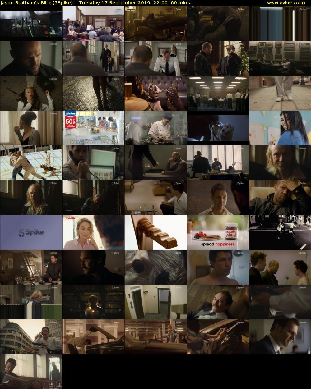 Jason Statham's Blitz (5Spike) Tuesday 17 September 2019 22:00 - 23:00