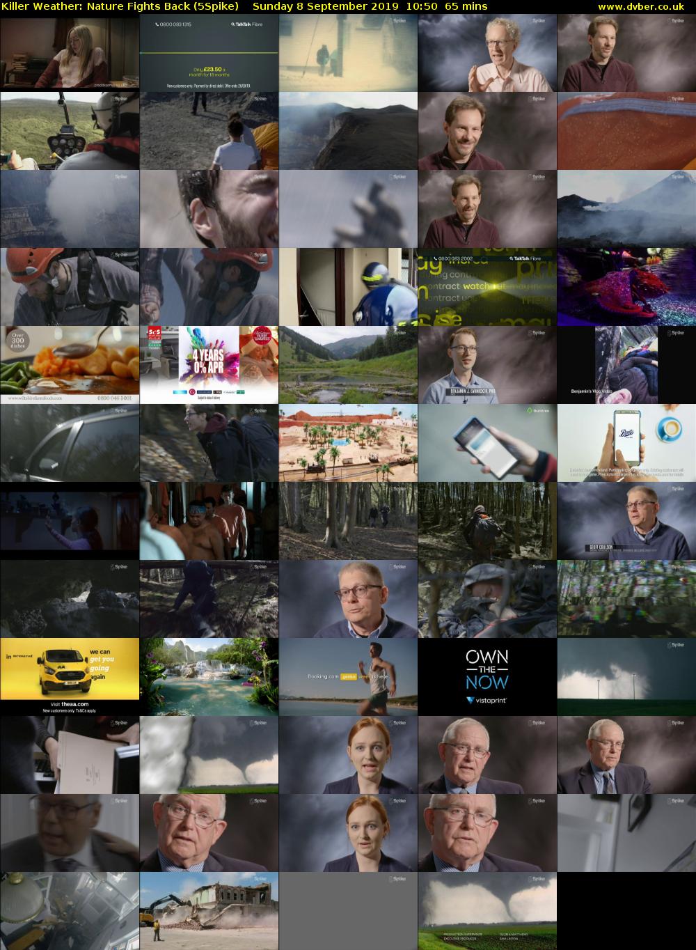 Killer Weather: Nature Fights Back (5Spike) Sunday 8 September 2019 10:50 - 11:55