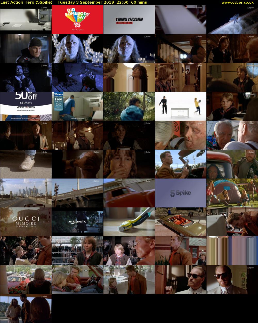 Last Action Hero (5Spike) Tuesday 3 September 2019 22:00 - 23:00