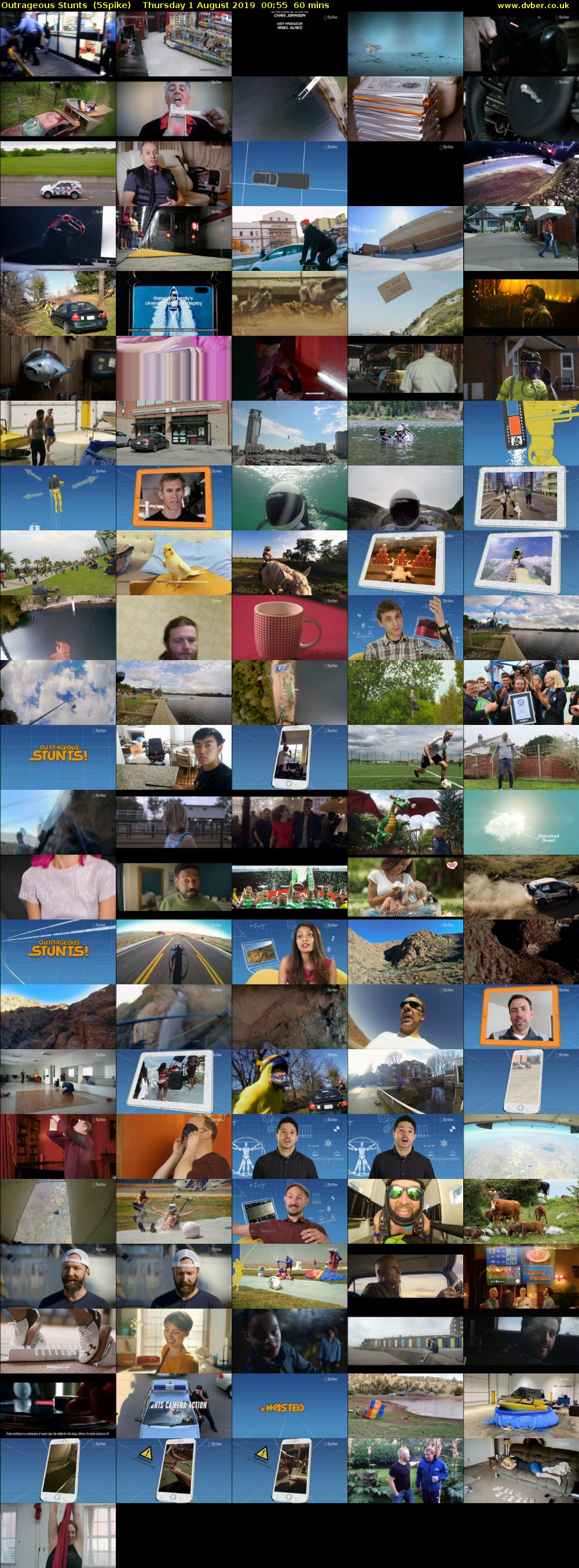 Outrageous Stunts  (5Spike) Thursday 1 August 2019 00:55 - 01:55