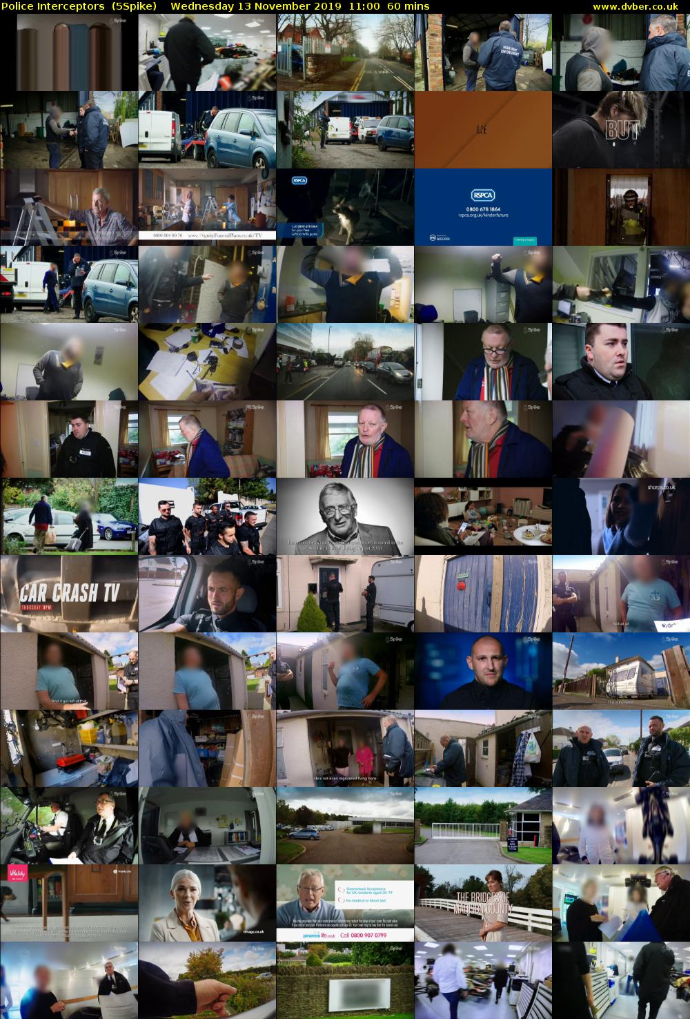 Police Interceptors  (5Spike) Wednesday 13 November 2019 11:00 - 12:00