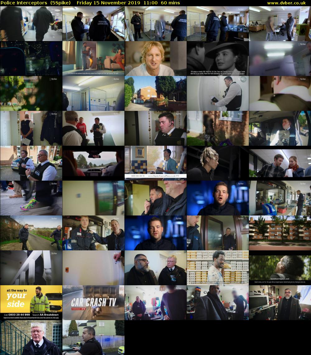 Police Interceptors  (5Spike) Friday 15 November 2019 11:00 - 12:00
