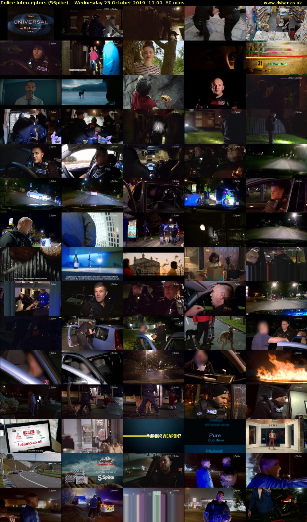 Police Interceptors (5Spike) Wednesday 23 October 2019 19:00 - 20:00
