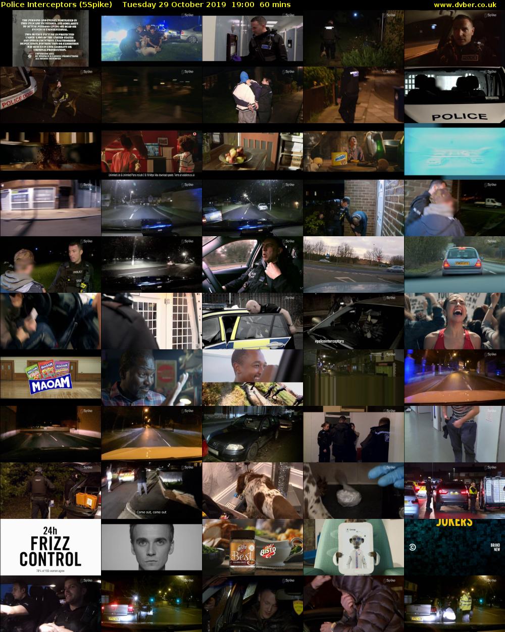 Police Interceptors (5Spike) Tuesday 29 October 2019 19:00 - 20:00