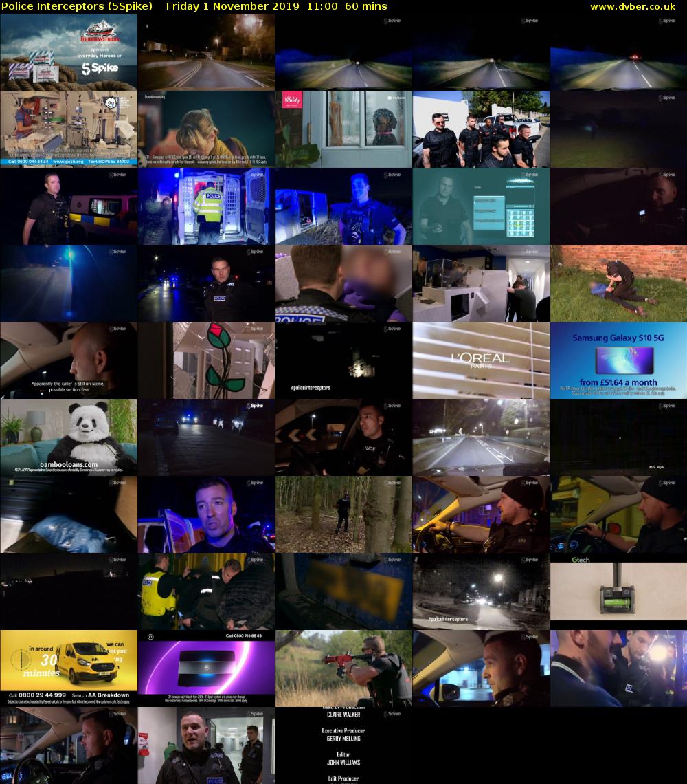 Police Interceptors (5Spike) Friday 1 November 2019 11:00 - 12:00