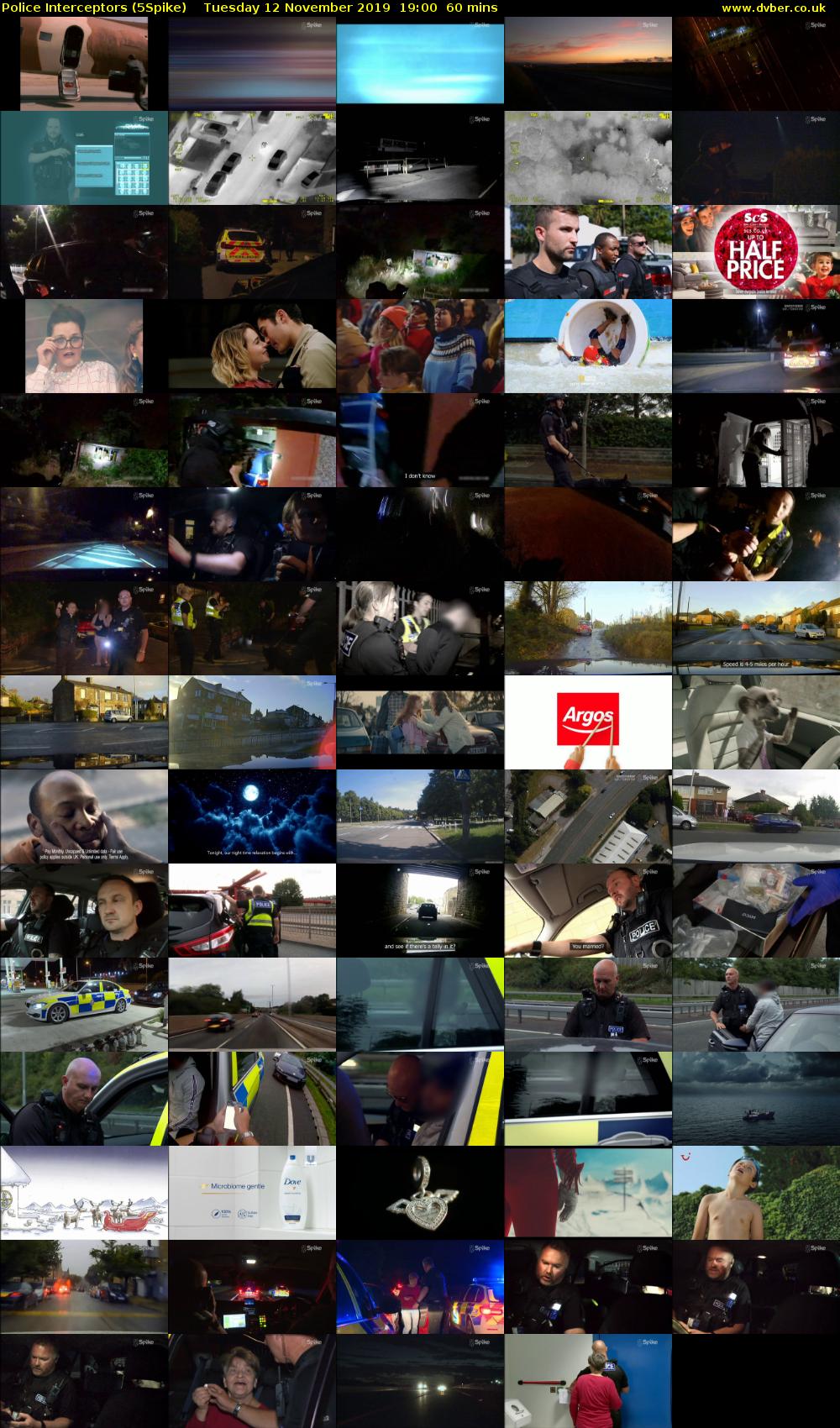 Police Interceptors (5Spike) Tuesday 12 November 2019 19:00 - 20:00