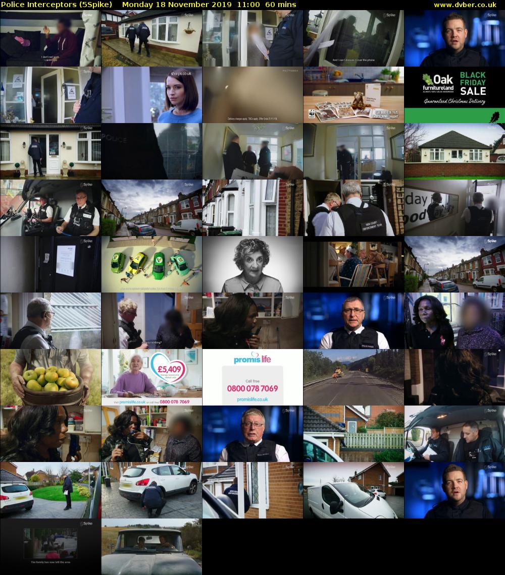 Police Interceptors (5Spike) Monday 18 November 2019 11:00 - 12:00