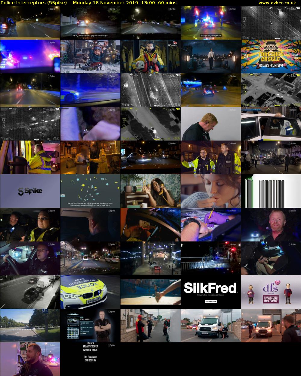 Police Interceptors (5Spike) Monday 18 November 2019 13:00 - 14:00
