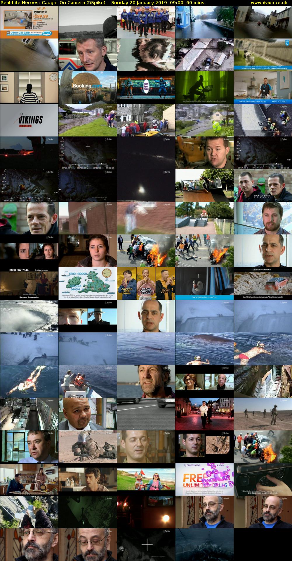 Real-Life Heroes: Caught On Camera (5Spike) Sunday 20 January 2019 09:00 - 10:00