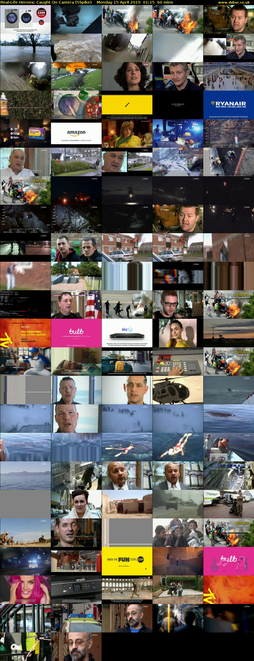 Real-Life Heroes: Caught On Camera (5Spike) Monday 15 April 2019 01:15 - 02:15