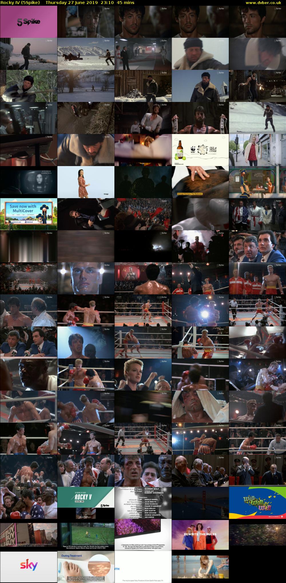 Rocky IV (5Spike) Thursday 27 June 2019 23:10 - 23:55