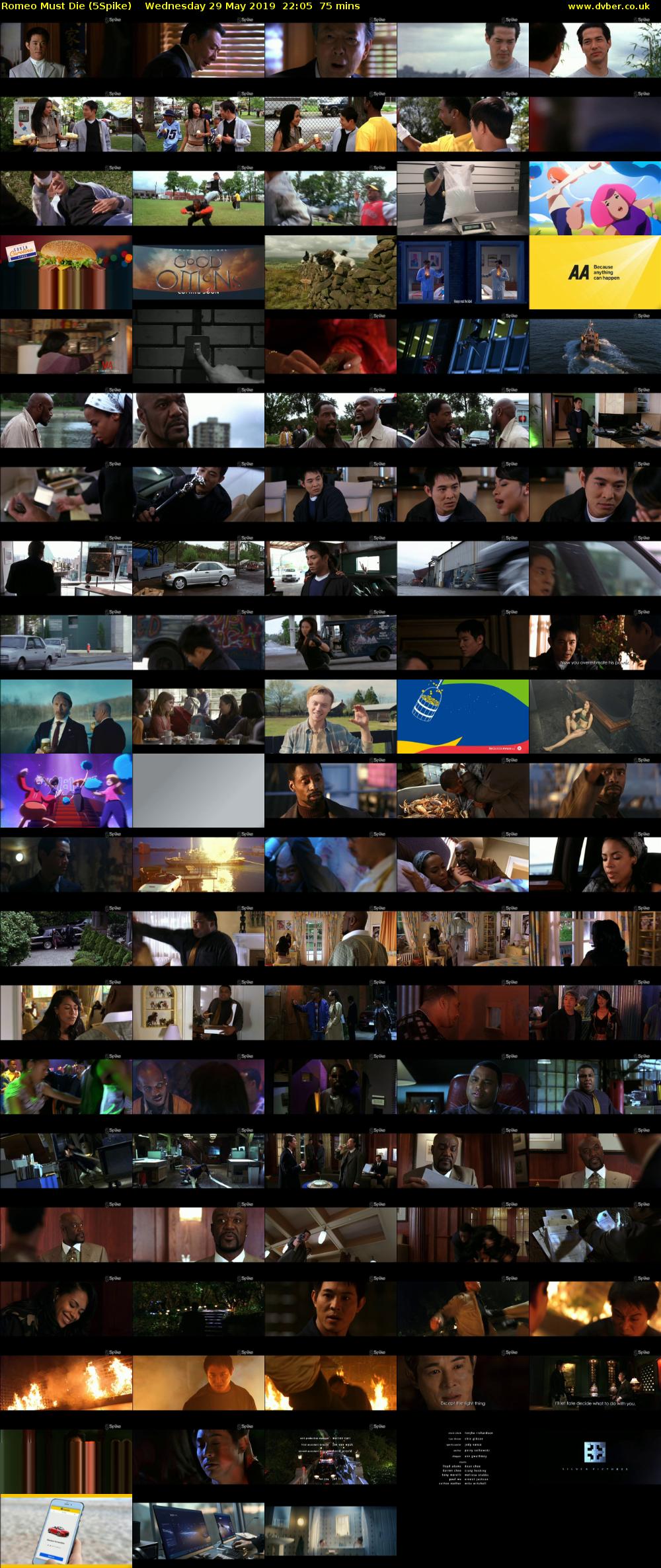 Romeo Must Die (5Spike) Wednesday 29 May 2019 22:05 - 23:20