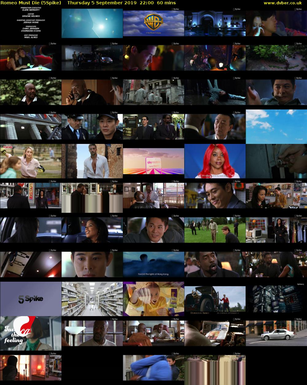 Romeo Must Die (5Spike) Thursday 5 September 2019 22:00 - 23:00